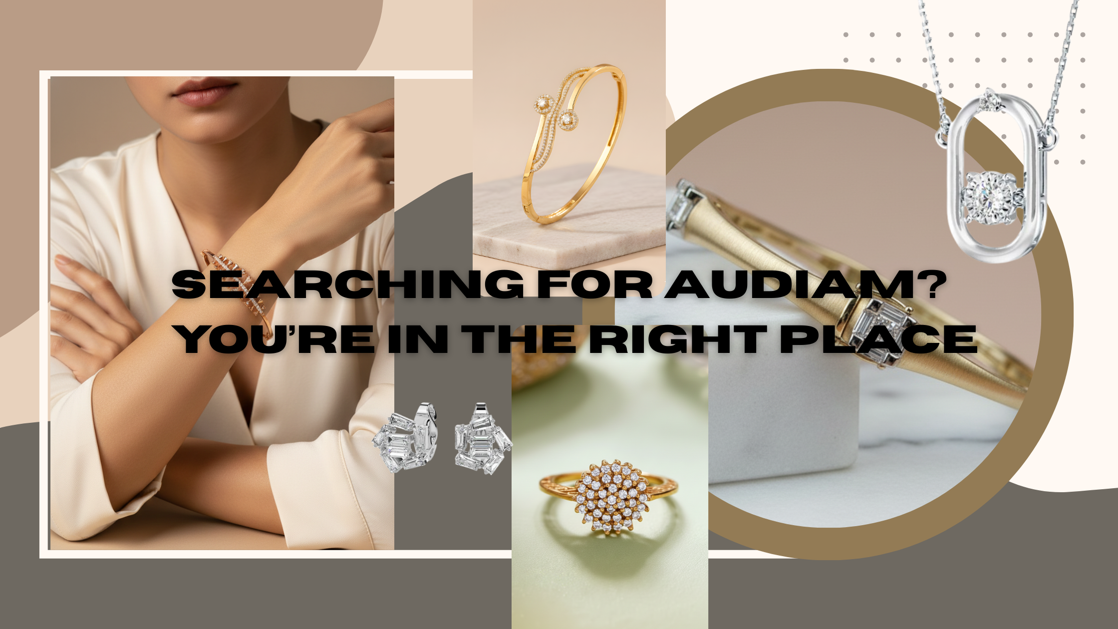 luxury diamond jewelry in gold by AuDiam