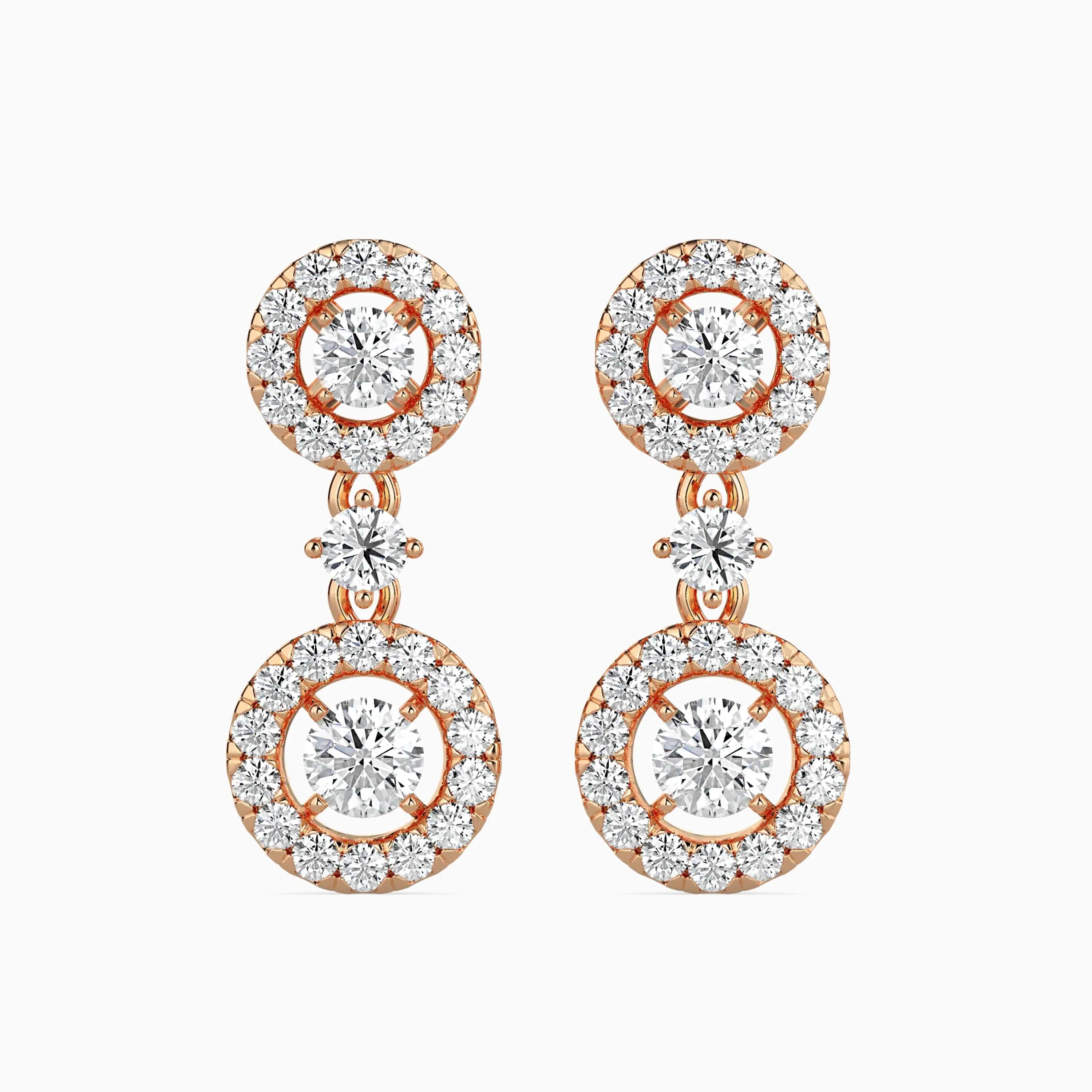 Celestial Halo Drop Earrings - Sparkling Circle Statement Jewelry Audiam