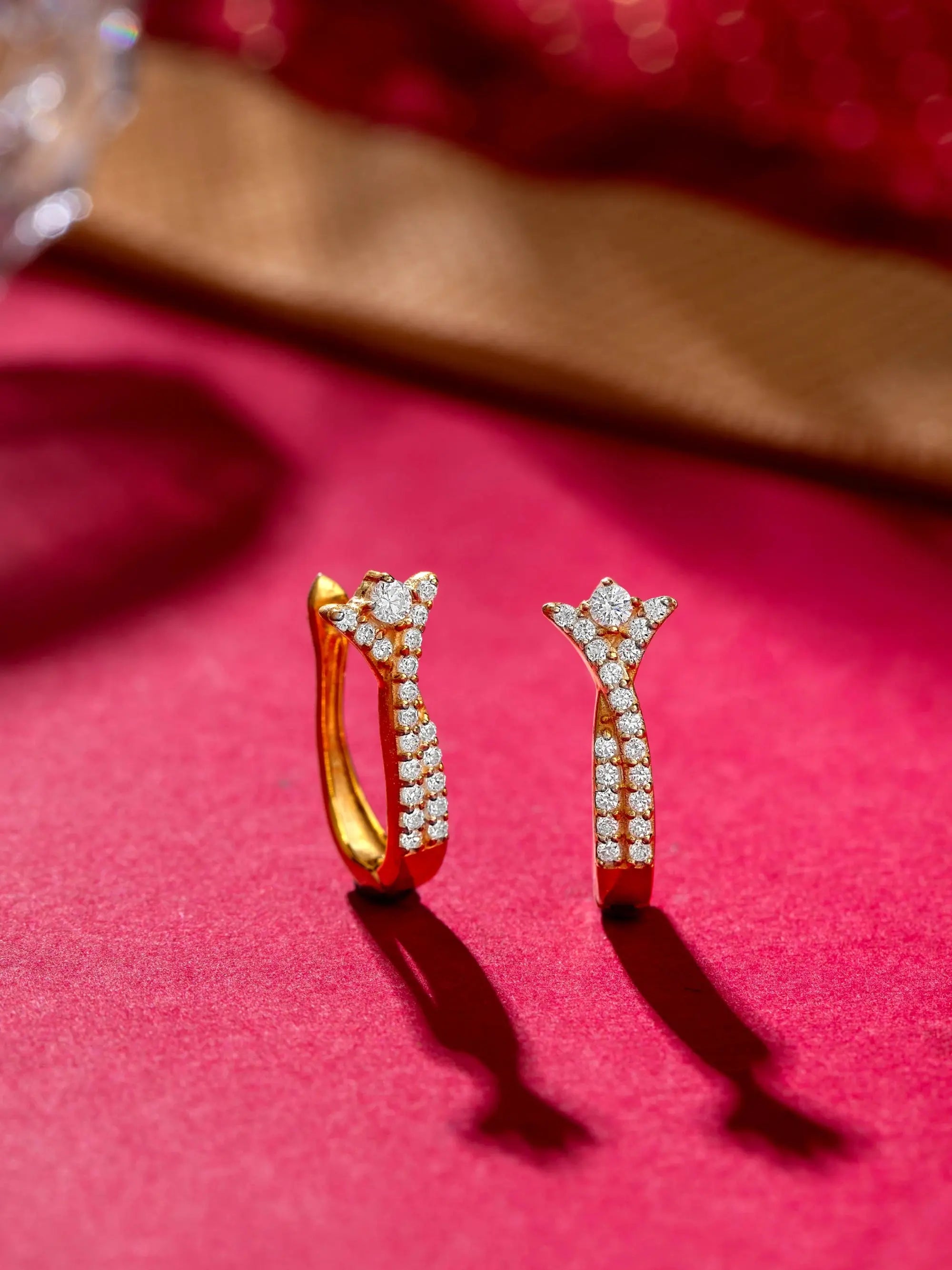 Hoops Time 18K gold diamond hoops by AuDiam