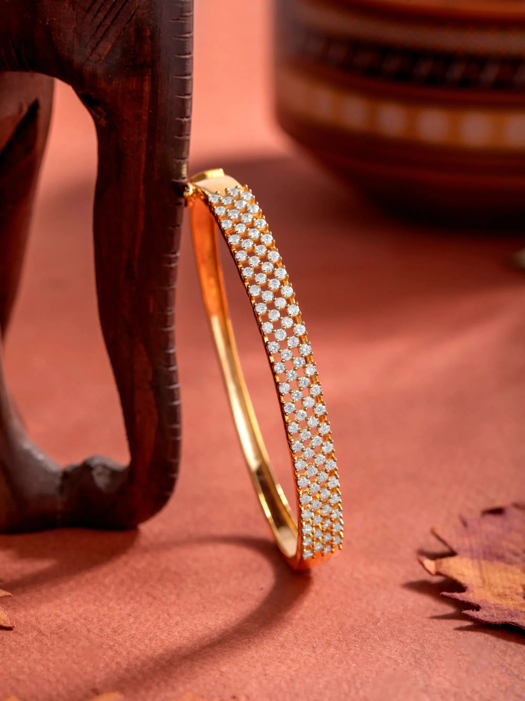 Eternal Diamond-Embellished Kada Bracelet Audiam
