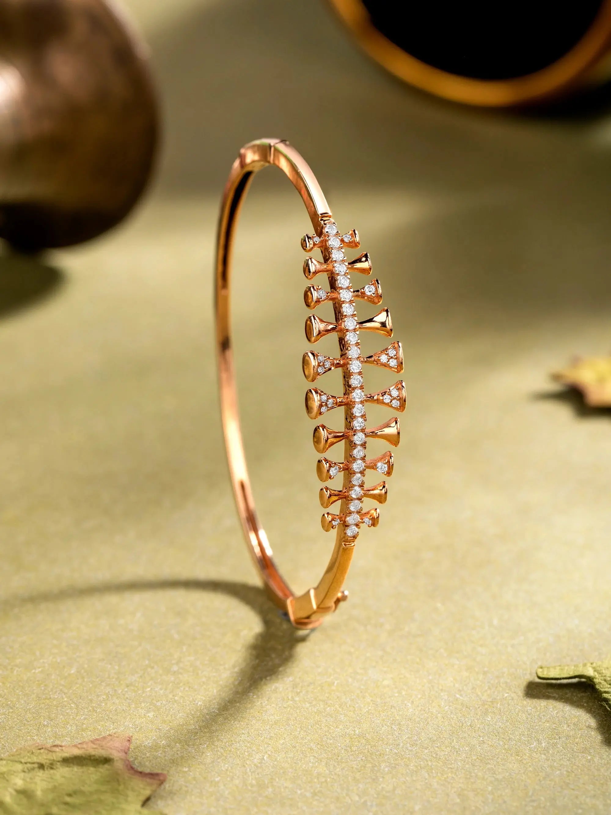 Contemporary Trumpet Diamond Bracelet Audiam