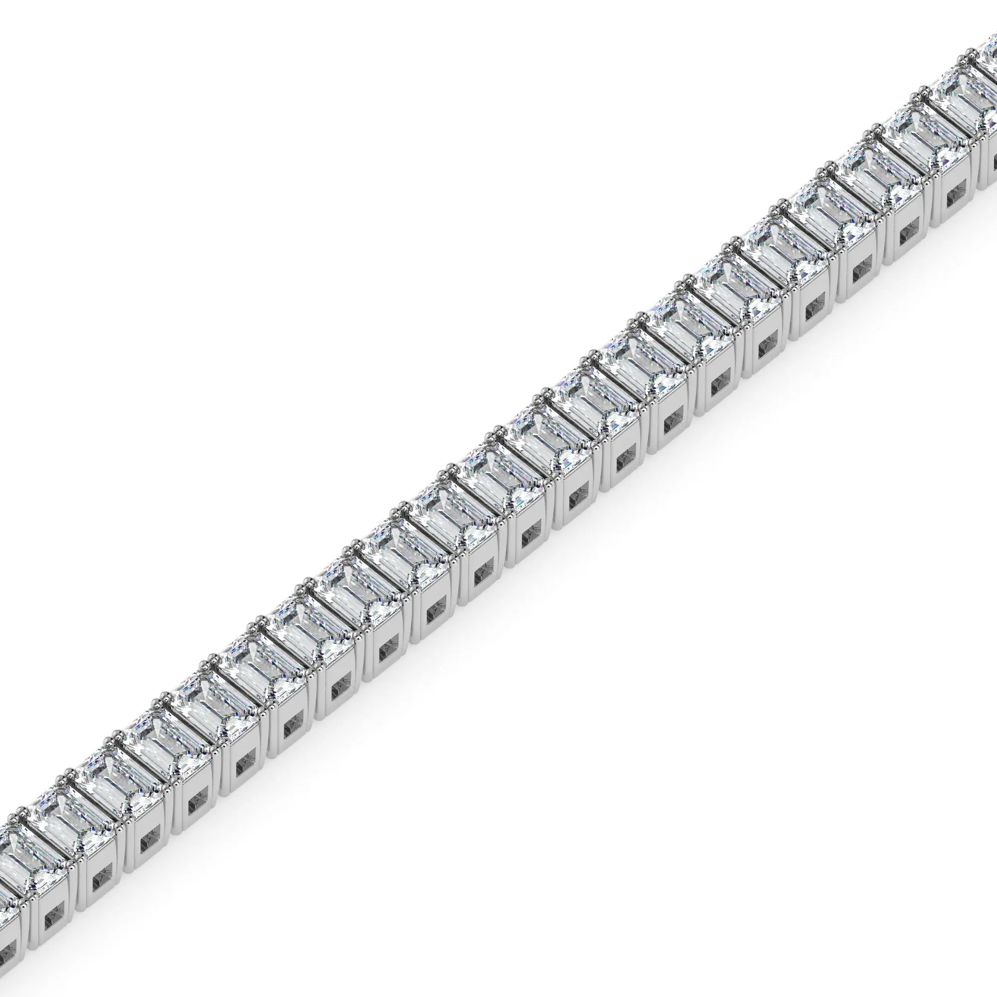 Classic Emerald Cut Diamond Tennis Bracelet Audiam